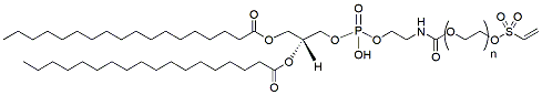 Molecular structure of the compound: DSPE-PEG-Vinylsulfone, MW 3,400
