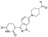 Molecular structure of the compound: 1-(3-(2,6-dioxopiperidin-3-yl)-1-methyl-1H-indazol-6-yl)piperidine-4-carbaldehyde