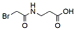 Molecular structure of the compound: 3-(2-bromoacetamido)propanoic acid