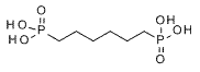 Molecular structure of the compound: Hexane-1,6-diyldiphosphonic acid