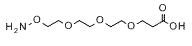 Molecular structure of the compound: Aminooxy-PEG3-acid HCl salt, 1.0M aqueous solution