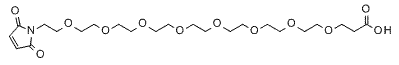 Molecular structure of the compound: Mal-PEG8-acid