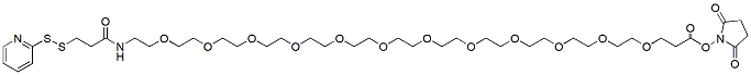 Molecular structure of the compound: SPDP-PEG12-NHS ester