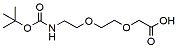 Molecular structure of the compound: t-Boc-N-amido-PEG2-CH2CO2H