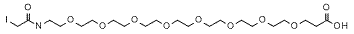 Molecular structure of the compound: Iodoacetamido-PEG8-acid