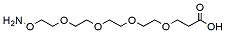 Molecular structure of the compound: Aminooxy-PEG4-acid HCl salt, 1.0M aqueous solution