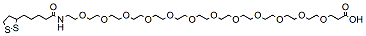 Molecular structure of the compound: Lipoamido-PEG12-acid