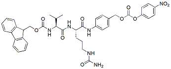 Molecular structure of the compound: Fmoc-Val-Cit-PAB-PNP
