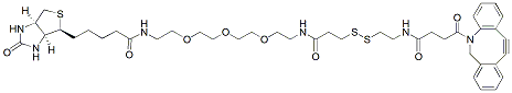 Molecular structure of the compound: DBCO-S-S-PEG3-biotin