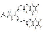 Molecular structure of the compound: 2-(t-Butoxycarbonylamido)-1,3-bis(PFP-oxycarbonylethoxy)propane