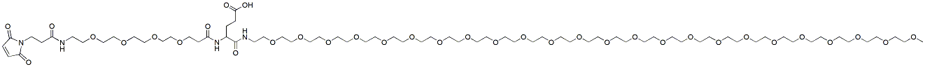Molecular structure of the compound: Mal-PEG4-Glu(OH)-NH-m-PEG24