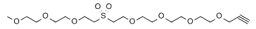 Molecular structure of the compound: m-PEG3-Sulfone-PEG4-propargyl