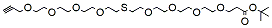Molecular structure of the compound: Propargyl-PEG4-S-PEG4-t-butyl ester
