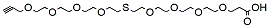 Molecular structure of the compound: Propargyl-PEG4-S-PEG4-acid