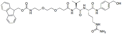 Molecular structure of the compound: Fmoc-PEG2-Val-Cit-PAB-OH