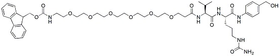 Molecular structure of the compound: Fmoc-PEG6-Val-Cit-PAB-OH