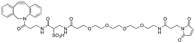 Molecular structure of the compound: Sulfo DBCO-PEG4-Maleimide, TEA salt