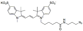 Molecular structure of the compound: diSulfo-Cy3 azide