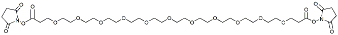 Molecular structure of the compound: Bis-PEG11-NHS ester