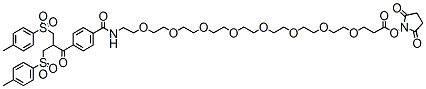 Molecular structure of the compound: Bis-sulfone-PEG8-NHS Ester