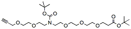 Molecular structure of the compound: N-(Propargyl-PEG2)-N-Boc-PEG3-t-butyl ester