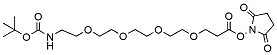 Molecular structure of the compound: t-Boc-N-amido-PEG4-NHS ester