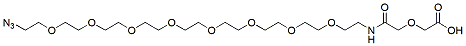 Molecular structure of the compound: 2-((Azido-PEG8-carbamoyl)methoxy)acetic acid