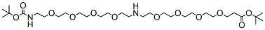 Molecular structure of the compound: N-(Boc-PEG4)-NH-PEG4-t-butyl ester