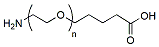 Molecular structure of the compound: Amine-PEG-Valeric Acid, MW 3,400