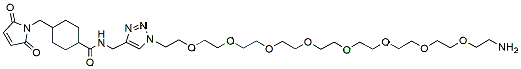 Molecular structure of the compound: 4-Mal-methyl-cyclohexanecarboxamide-methyl-[1,2,3]triazole-PEG8-amine