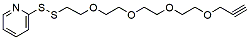 Molecular structure of the compound: (2-pyridyldithio)-PEG4-propargyl