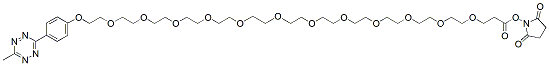Molecular structure of the compound: Methyltetrazine-PEG12-NHS ester