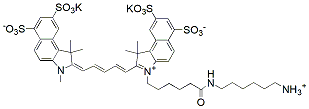 Molecular structure of the compound: Sulfo-Cy5.5 amine