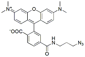 Molecular structure of the compound: TAMRA azide, 6-isomer