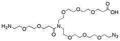 Molecular structure of the compound: N-(Azido-PEG3)-N-(PEG2-amine)-PEG3-acid, HCl salt