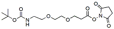 Molecular structure of the compound: t-Boc-N-amido-PEG2-NHS ester