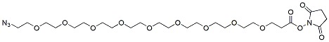 Molecular structure of the compound: Azido-PEG9-NHS ester