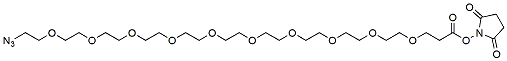 Molecular structure of the compound: Azido-PEG10-NHS ester