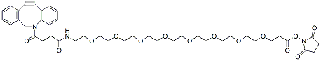 Molecular structure of the compound: DBCO-PEG8-NHS ester
