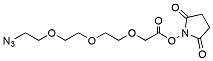 Molecular structure of the compound: Azido-PEG3-CH2CO2-NHS