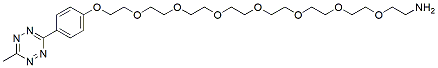 Molecular structure of the compound: Methyltetrazine-PEG7-amine HCl salt