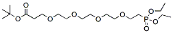 Molecular structure of the compound: t-butyoxycarboxy-PEG4-phosphonic acid ethyl ester