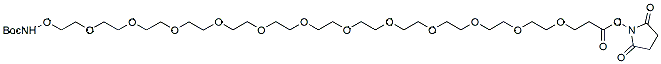 Molecular structure of the compound: t-Boc-Aminooxy-PEG12-NHS ester