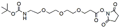 Molecular structure of the compound: t-Boc-N-amido-PEG3-NHS ester