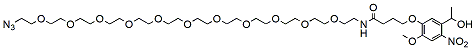 Molecular structure of the compound: Azido-PEG11-[4-(5-(1-hydroxyethyl)-2-methoxy-4-nitrophenoxy)-butanamide]