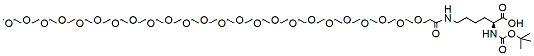 Molecular structure of the compound: N-Boc-N-(mPEG24)-L-Lysine-OH