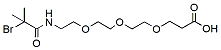 Molecular structure of the compound: 2-Bromo-2,2-dimethyl-acetamido-PEG3-acid