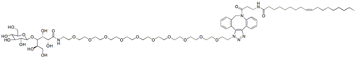 Molecular structure of the compound: LG-PEG10-click-DBCO-Oleic