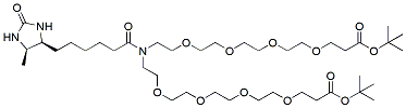 Molecular structure of the compound: N-Desthiobiotin-N-bis(PEG4-t-butyl ester)