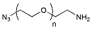 Molecular structure of the compound: Azide-PEG-amine TFA salt, MW 3,400